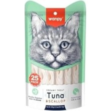Wanpy Ton Balıklı ve Deniz Taraklı Krema Kedi Ödülü 25 * 14 gr