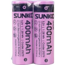 Sunkko Ifr 3.2 Volt 400 Mah 14430 Şarj Edilebilir Pil (Tekli) (4172)