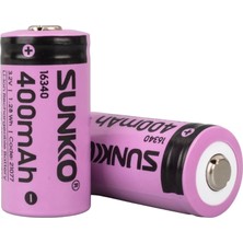 Sunkko Ifr 3.2 Volt 400 Mah 16340 Şarj Edilebilir Pil  (Tekli) (4172)