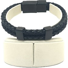 Unisex Mıknatıs Kilitli Deri Bileklik