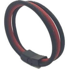 Unisex Mıknatıs Kilitli Deri Bileklik