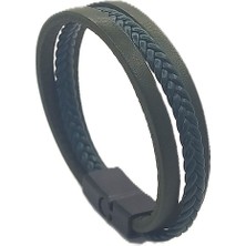 Unisex Mıknatıs Kilitli Deri Bileklik