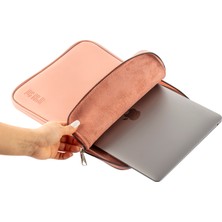Los Caja 14" Inç Su Geçirmez ve Fermuar Özellikli Pudra Macbook Çantası