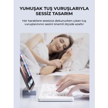 Erdineks Ultra Ince Katlanabilir Şarj Edilebilir Android/ios/windows Uyumlu Kablosuz Bluetoothlu Klavye