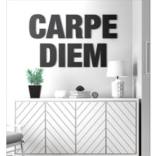 Ahşap Siyah Carpe Dıem Yazılı Duvar Dekoru Salon Oturma Yatak Odası Için Lazer Kesim Mdf Tablo