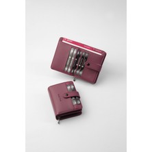 Cengiz Pakel Cengiz Pakel Kadın Mini Boy Çıt Çıt Detaylı Cüzdan – 65315M - Mürdüm