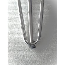 1ADET-Metal Firkete Ayak, Gümüş Renk Kaplama, Masa Ayakları, Sehpa Ayakları-NFA1
