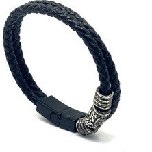 Unisex Mıknatıs Kilitli Deri Bileklik