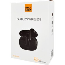 Nettech Earpuds Wireless Şarj Siyah Kablosuz Kulak Içi Kulaklık(Çift Telefon Desteği + Aktif Gürültü Önleme)