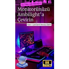 Agnesgp Pc Hue Gradient Ambilight Box LED Dahil Ekran Boyutları (27" ile 29" Inç Arası)