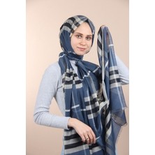 Burberry Şal Lacivert Krem