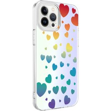 Apple iPhone 13 Pro Max Kılıf Zore M-Blue Desenli Kapak-Heart No3