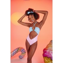 Holly Lolly Parlak Kumaşlı Çift Renkli Alice Mayo