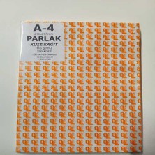Turuncu Beyaz A4 Parlak Kuşe Kağıt 115 gr 250 Li