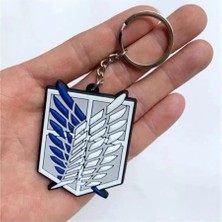 Herşey Nota Anime Attack On Titan - Wings Of Freedom Yeni Çift Taraflı Silikon Anahtarlık