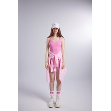Holly Lolly Fitilli Kumaş Şortlu zoe tulum Pembe