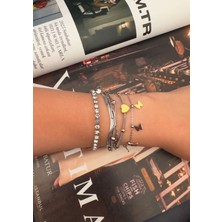 Jern Jewelry Kelebekli Çok Renkli Çelik Bileklik