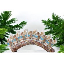 Elifeshop Lüks Motif Işlemeli 7'li Şans Bereket Fil Heykeli Biblo  Dekoratif Ürün Ofis Ev si 11