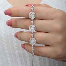 HS Demirci 925 Ayar Gümüş Baget Kadın Bileklik