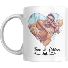 Mug Station Sevgililer Günü Özel Kişiye Özel Fotoğraflı & Yukarı Bak Film Temalı Kupa Bardak