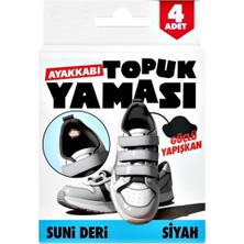 Hobialem Ayakkabı Topuk Yaması Ayakkabı Tamir Yaması Sunni Deri Kendinden Yapışkanlı-Siyah