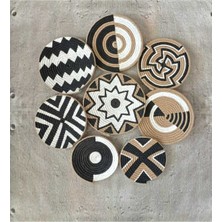 Hasır Duvar Tabağı Seti 8’li Afrikan Duvar Sepeti