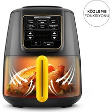 Karaca Airfry-Fritöz Yoğurt Yapma- Fırın/ızgara-Tam 6 Pişirme Fonksiyonuyla 4 Litre Hacim+ Pişirme Kağıdı