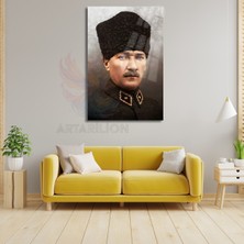 Atatürk Portresi Kırılmaz Cam Tablo Atatürk Temalı Duvar Dekoru Ev Ofis Dekoru Dijital Baskı