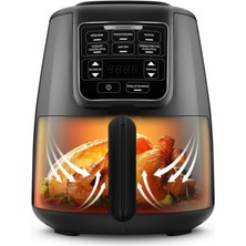 Karaca Airfry-Fritöz Yoğurt Yapma- Fırın/ızgara-Tam 6 Pişirme Fonksiyonuyla 4 Litre Hacim+ Pişirme Kağıdı