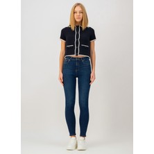 Denim Trip NELLY Skinny Fit Orta İndigo Kadın Jean Pantolon