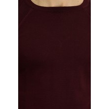 Bisiklet Yaka Slim Fit Dar Kesim Desenli Pamuklu Triko Kazak