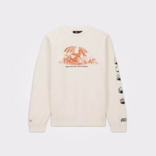 Converse Baskılı Unisex Krem Sweatshirt
