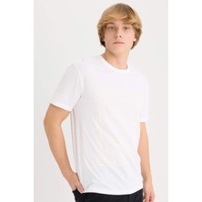 DeFacto %100 Pamuk Regular Fit Bisiklet Yaka Baskılı Kısa Kollu Tişört D8203AX25SP