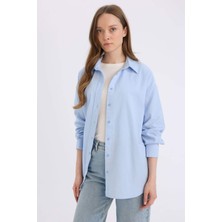 DeFacto Relax Fit Basic Oxford Tesettür Gömlek Tunik B8309AX25SP
