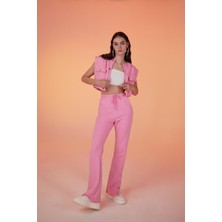 Holly Lolly Paça Çıtçıtlı 3 Ipli Jura Eşofman Altı Pembe