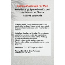 Suplara Mascusup For Men Multivitamin ve Mineral Takviye Edici Gıda