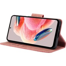 4U Sky Xiaomi 14T Pro Kılıf Çiçek Deri Cüzdan Telefon Kılıfı El Kayışı-Pembe (Yurt Dışından)