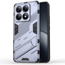 4U Sky Xiaomi 14T Pro Kılıf Pc+Tpu Standlı Darbeye Dayanıklı Telefon Kılıfı-Koyu Mavi (Yurt Dışından)