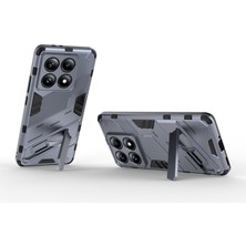 4U Sky Xiaomi 14T Pro Kılıf Pc+Tpu Standlı Darbeye Dayanıklı Telefon Kılıfı-Koyu Mavi (Yurt Dışından)