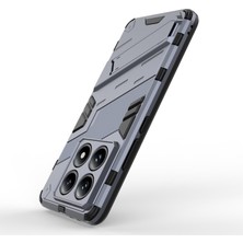 4U Sky Xiaomi 14T Pro Kılıf Pc+Tpu Standlı Darbeye Dayanıklı Telefon Kılıfı-Koyu Mavi (Yurt Dışından)