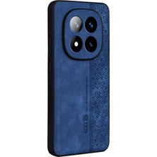 4U Sky Xiaomi Redmi Note 14 Pro 5G Kılıf Koruyucu Pu Deri Kaplı Tpu Telefon Kabuk-Mavi Için (Yurt Dışından)