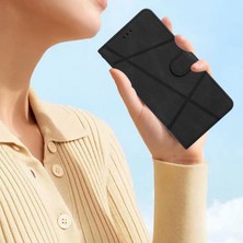 4U Sky Xiaomi Redmi Note 14 Pro+ 5G Kılıf Crazy Horse Doku Pu Deri Cüzdan Telefon Kapağı-Siyah (Yurt Dışından)