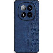 4U Sky Xiaomi Redmi Note 14 Pro 5G Kılıf Koruyucu Pu Deri Kaplı Tpu Telefon Kabuk-Mavi Için (Yurt Dışından)