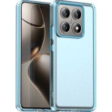 4U Sky Xiaomi 14T Pro Kılıf Pc+Tpu+Pet Mat Düşme Önleyici Telefon Arka Kapak-Mavi (Yurt Dışından)