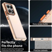 4U Sky Xiaomi 14T Pro Kılıf Pc+Tpu+Pet Mat Düşme Önleyici Telefon Arka Kapak-Turuncu (Yurt Dışından)