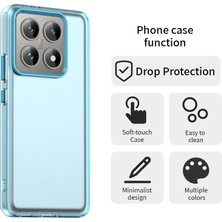 4U Sky Xiaomi 14T Pro Kılıf Pc+Tpu+Pet Mat Düşme Önleyici Telefon Arka Kapak-Mavi (Yurt Dışından)