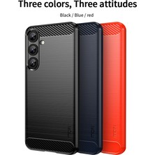 4U Sky Xiaomi Redmi Için Not 14 Pro + 5G Kılıf Mofı Jk Tpu Serisi-1 Karbon Fiber Doku Tpu Yumuşak Telefon Kapağı-Mavi (Yurt Dışından)