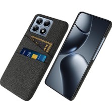 4U Sky Xiaomi 14T Pro Kılıf Bezi + Çift Kart Yuvalı Sert Pc Telefon Kapağı-Siyah (Yurt Dışından)
