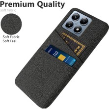 4U Sky Xiaomi 14T Pro Kılıf Bezi + Çift Kart Yuvalı Sert Pc Telefon Kapağı-Siyah (Yurt Dışından)