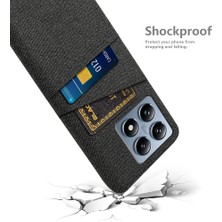 4U Sky Xiaomi 14T Pro Kılıf Bezi + Çift Kart Yuvalı Sert Pc Telefon Kapağı-Siyah (Yurt Dışından)